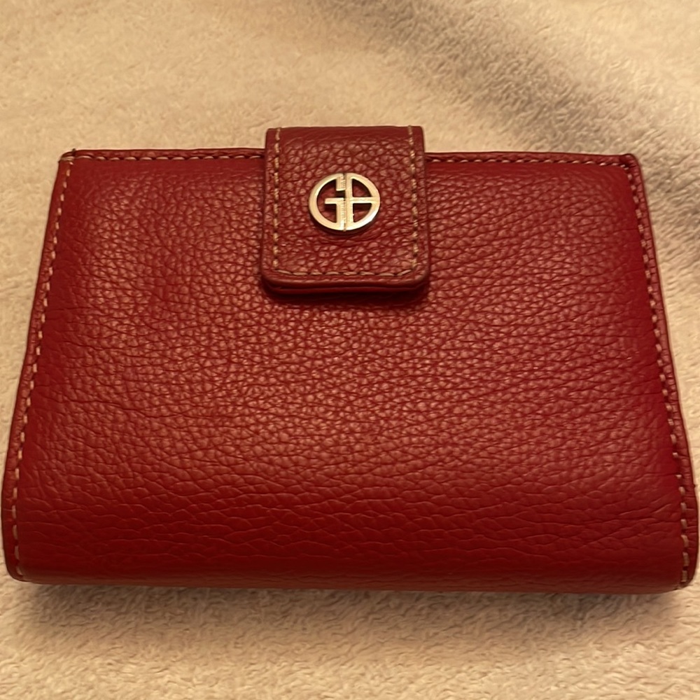 Genuine leather purse with change-card holder/license holder /creased card hold